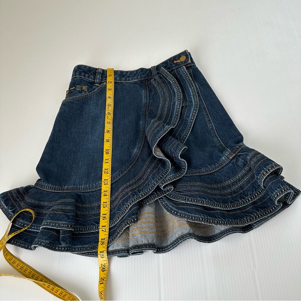 Lee x Self-Portrait Tiered Ruffle HemMini Skirt, 4 US - Picture 11 of 14